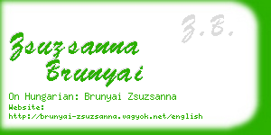 zsuzsanna brunyai business card